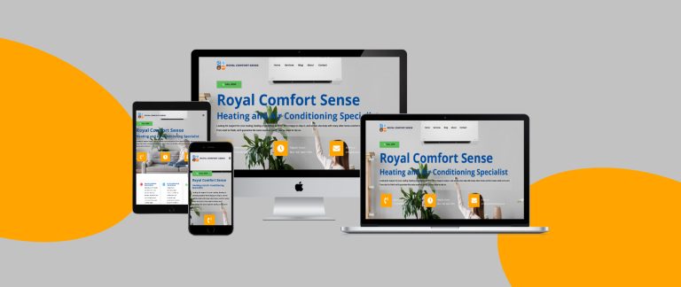 طراحی سایت رویال کامفورت سنس RoyalComfortSense